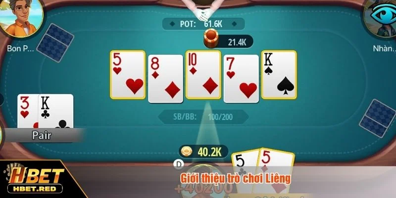 Liêng là trò chơi so bài dựa trên 3 lá bài kết hợp cùng vòng tố